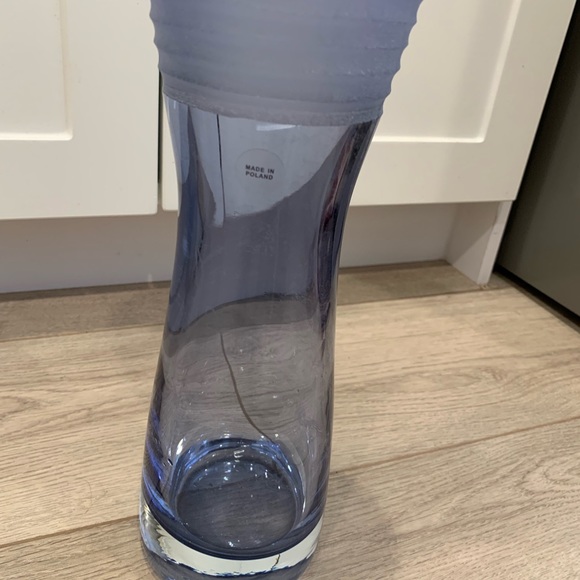 13 7/8” T Blue Vase Made in Poland.  4 1/4” Opening Rim to Rim.  No chips/cracks - Picture 7 of 13